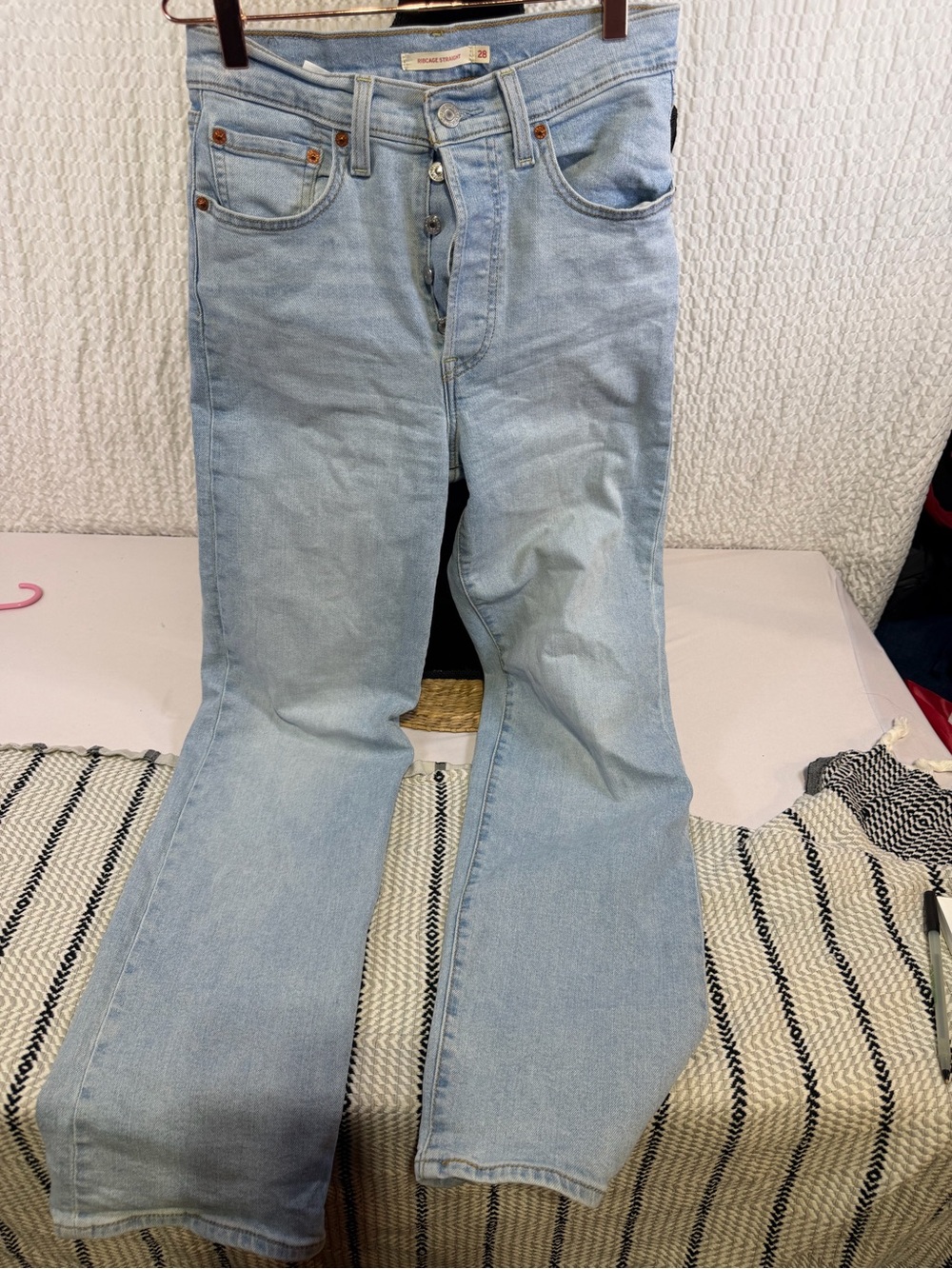 Levi's Light Blue High-Rise Flare Jeans - Button-Fly